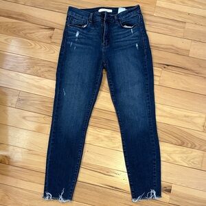 Eunina Clara High Rise Skinny Crop Blue Jeans (size 5)
